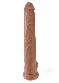King Cock Dildo with Balls 14In - Caramel