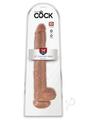 King Cock Dildo with Balls 14In - Caramel