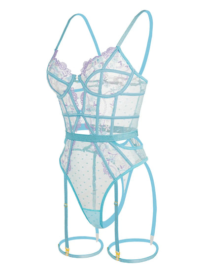 Indigo Dreams Floral French-inspired Sensual Lingerie