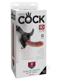 King Cock Strap on Harness with Dildo 8In - Caramel