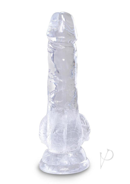 King Cock Clear Dildo with Balls 5In - Clear