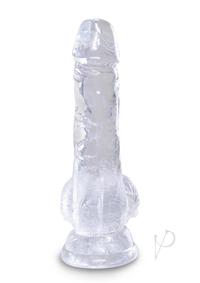 King Cock Clear Dildo with Balls 5In - Clear