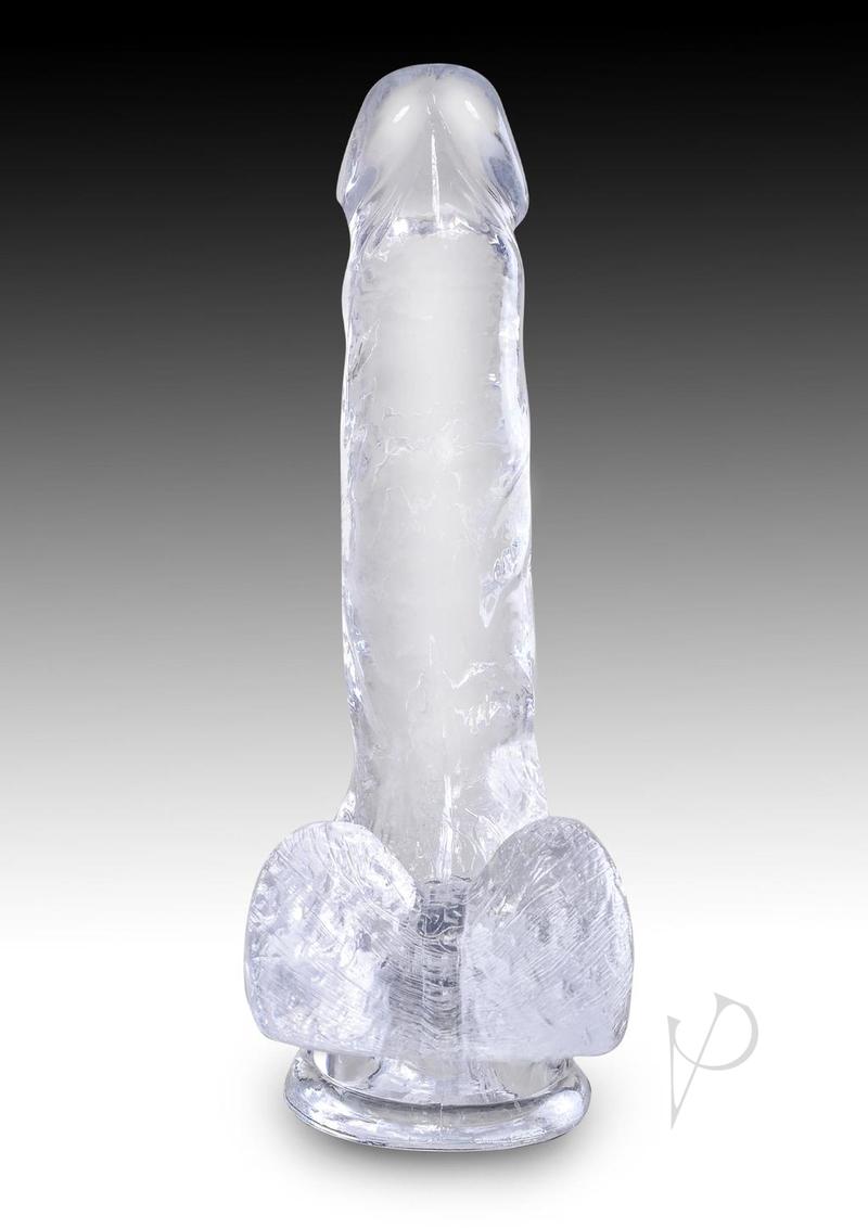 King Cock Clear Dildo with Balls 6In - Clear