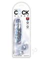 King Cock Clear Dildo with Balls 6In - Clear