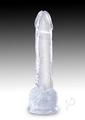 King Cock Clear Dildo with Balls 7In - Clear