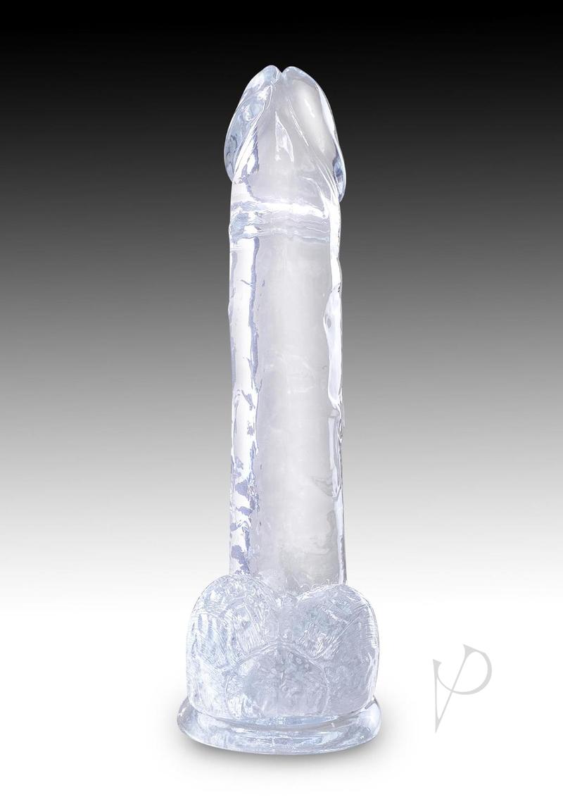 King Cock Clear Dildo with Balls 7In - Clear
