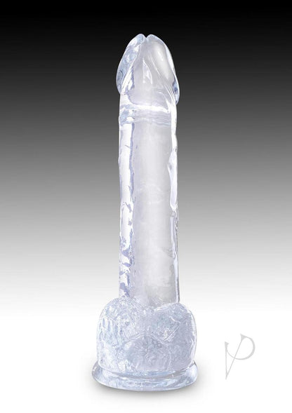 King Cock Clear Dildo with Balls 7In - Clear