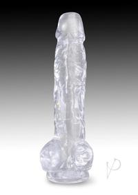 King Cock Clear Dildo with Balls 8In - Clear