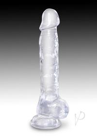 King Cock Clear Dildo with Balls 8In - Clear