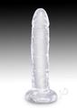 King Cock Clear Dildo 6In - Clear