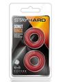 Stay Hard Donut Cock Rings (2 Pack) - Red