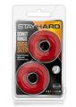 Stay Hard Donut Cock Rings Oversized (2 Pack )- Red