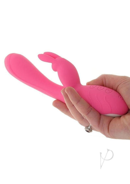 Bunny Kisses Rechargeable Silicone Rabbit Vibrator - Pink