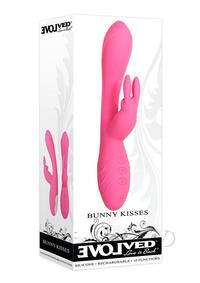 Bunny Kisses Rechargeable Silicone Rabbit Vibrator - Pink