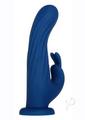 Rotating Silicone Rechargeable Rabbit with Remote Control - Blue