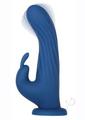 Rotating Silicone Rechargeable Rabbit with Remote Control - Blue