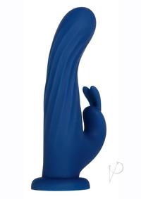 Rotating Silicone Rechargeable Rabbit with Remote Control - Blue