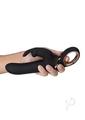 Blush Victoria Rechargeable Silicone Rabbit Vibrator - Black
