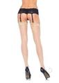 Leg Avenue Sheer Stocking with Back Seam Lace Top - Os - Nude