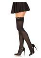Leg Avenue Nylon Stocking with Lace Top - Os - Black