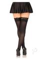Leg Avenue Nylon Stocking with Lace Top - Os - Black