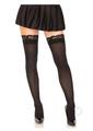 Leg Avenue Nylon Stocking with Lace Top - Os - Black