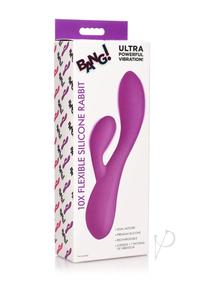 Bang! 10X Flexible Rechargeable Silicone Rabbit - Purple