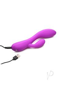 Bang! 10X Flexible Rechargeable Silicone Rabbit - Purple