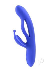 Butterfly Dreams Rechargeable Silicone Rabbit Vibrator - Blue