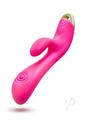 Aria Pleasin` Af Rechargeable Silicone Rabbit Vibrator - Fuchsia