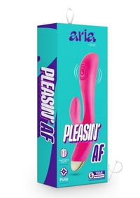 Aria Pleasin` Af Rechargeable Silicone Rabbit Vibrator - Fuchsia