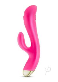 Aria Pleasin` Af Rechargeable Silicone Rabbit Vibrator - Fuchsia