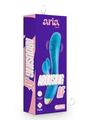 Aria Arousing Af Rechargeable Silicone Rabbit Vibrator - Blue