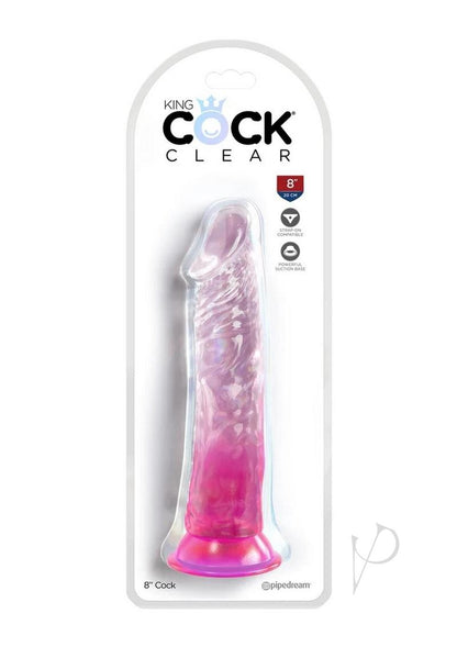 King Cock Clear Dildo 8In - Pink