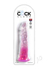 King Cock Clear Dildo 8In - Pink