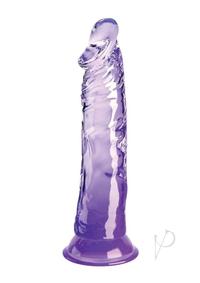 King Cock Clear Dildo 8In - Purple