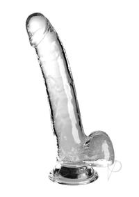 King Cock Clear Dildo with Balls 9In - Clear