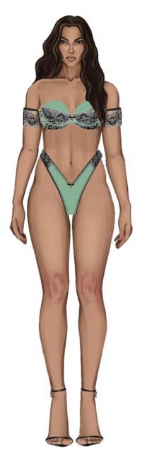 LARA LACE STRAPLESS PUSH UP BRA & TANGA SET