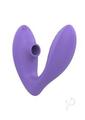 Romp Reverb Rechargeable Silicone G-spot Vibrator with Clitoral Air Stimulator - Purple