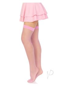 Leg Avenue Nylon Fishnet Stocking - Os - Pink