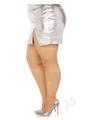 Leg Avenue Fishnet Crystalized Tights with Multi-sized Iridescent Rhinestones - Plus Size - Caramel