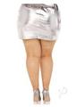 Leg Avenue Fishnet Crystalized Tights with Multi-sized Iridescent Rhinestones - Plus Size - Caramel