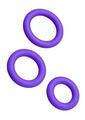 Romp Remix Trio Silicone Cock Rings (3 Piece) - Purple