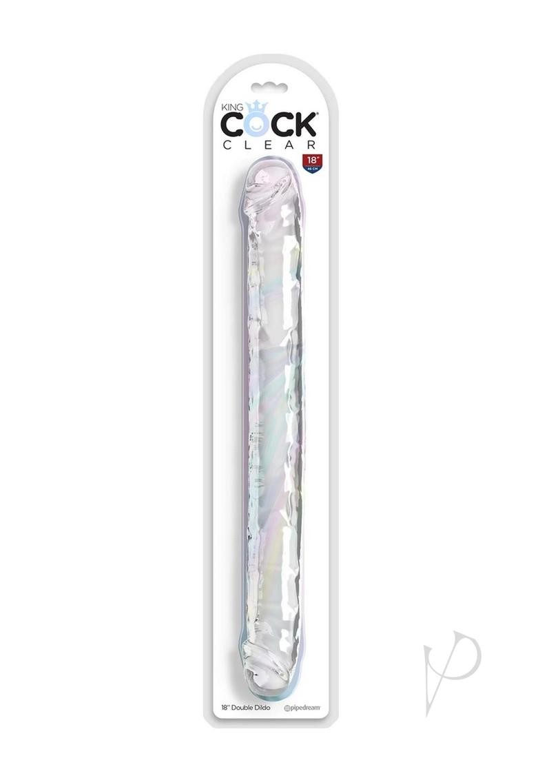 King Cock Clear Double Dildo 18In