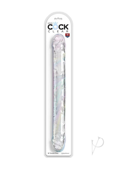 King Cock Clear Double Dildo 18In