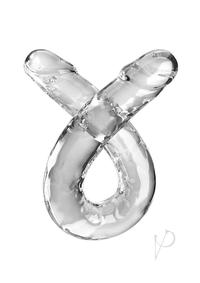 King Cock Clear Double Dildo 18In