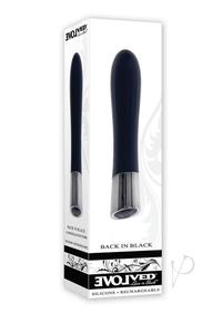 Back in Black Rechargeable Silicone Bullet - Black