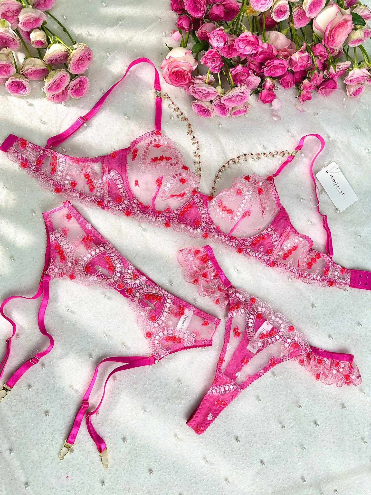 Gabrielle Love Chain Lingerie Set