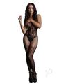Le Desir Lace and Fishnet Bodystocking - O/s - Black
