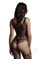 Le Desir Lace and Fishnet Bodystocking - O/s - Black